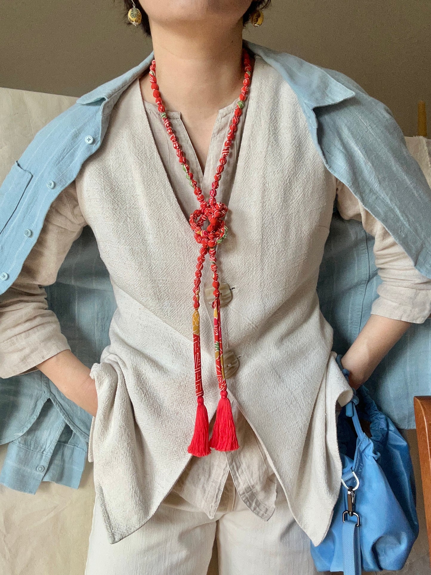 Collier SAKURAKA - Kiku écarlate