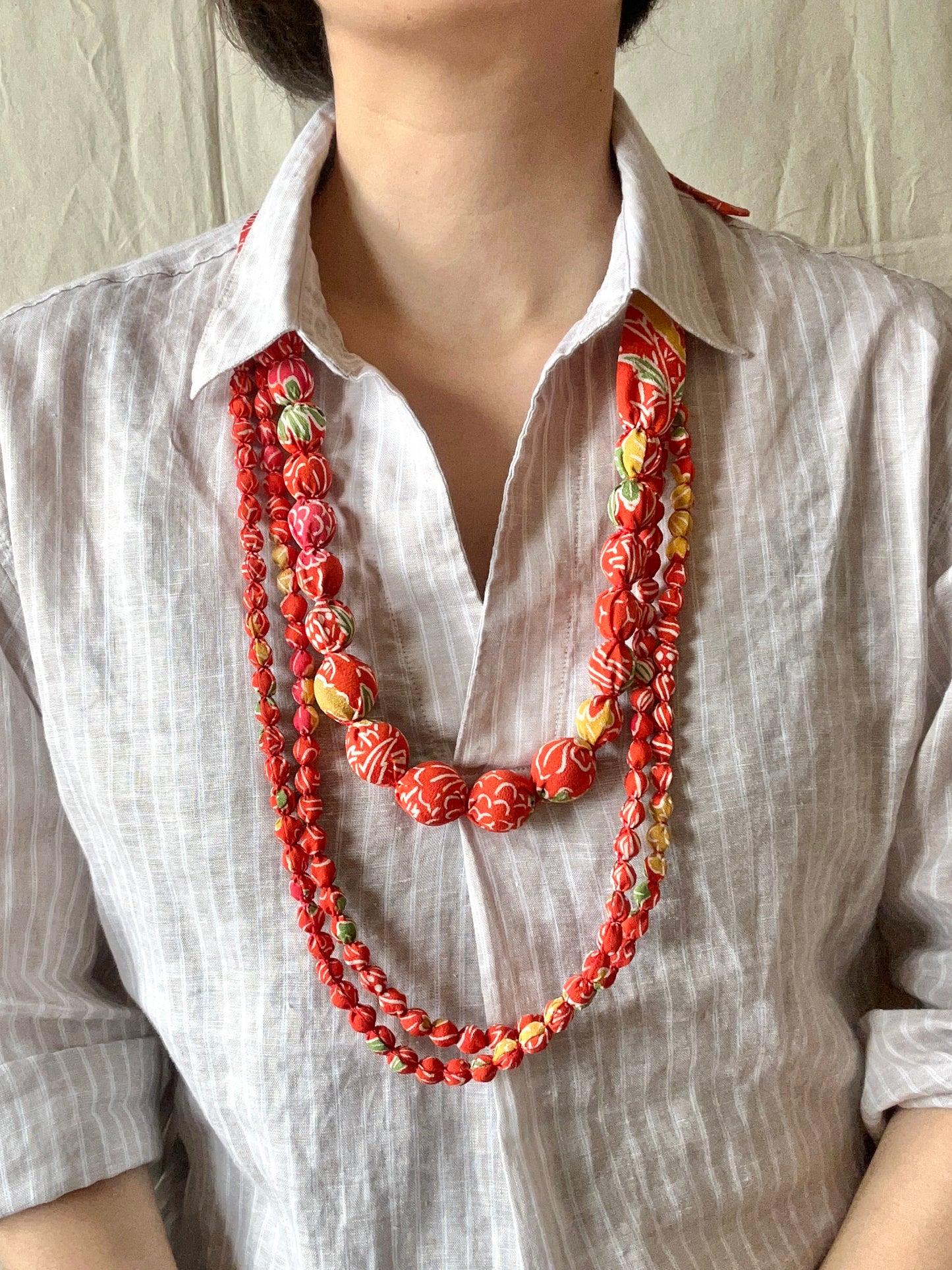 FUJI Necklace -Scarlet Kiku