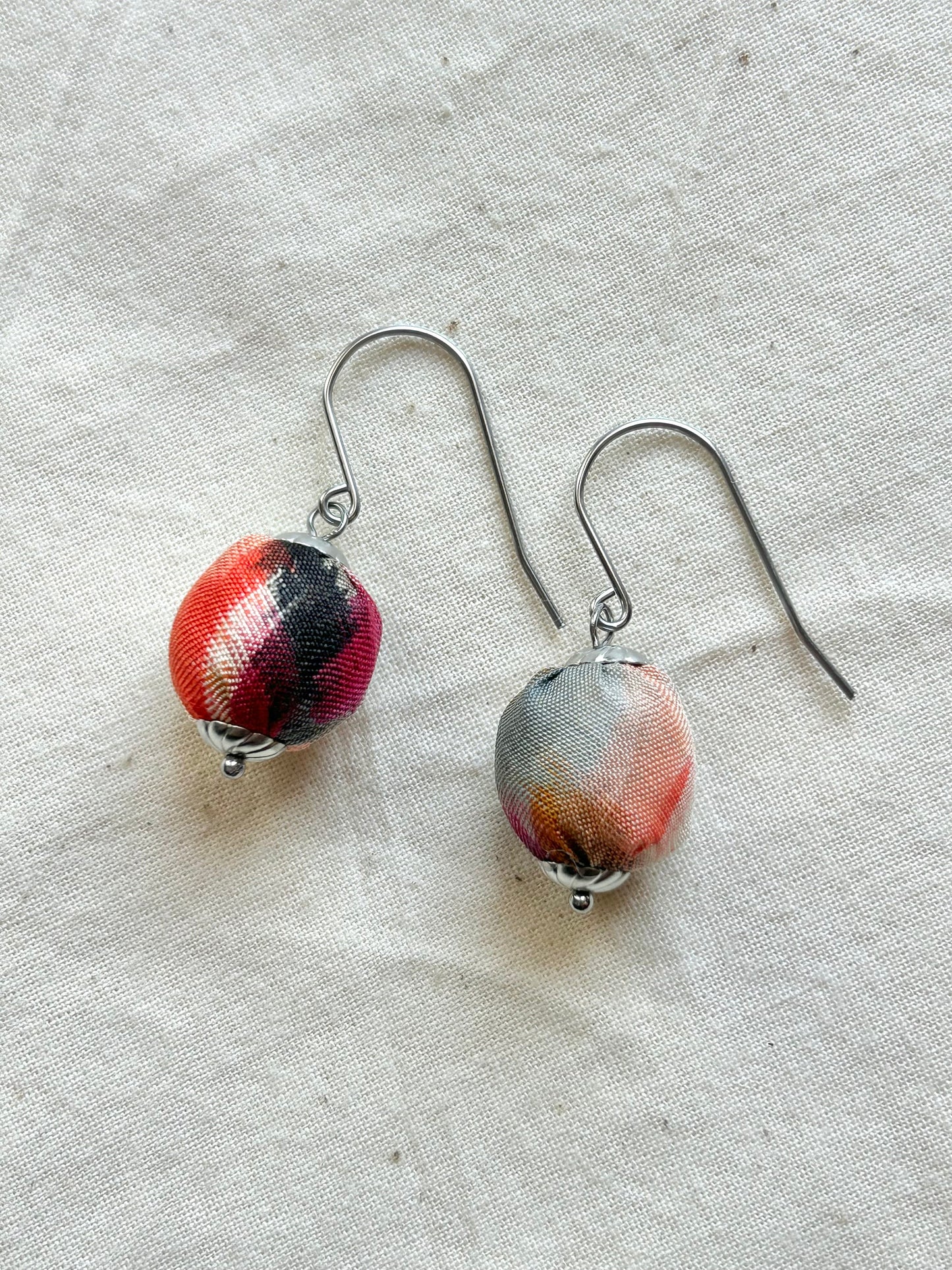 Boucles d'oreilles KIRA - Marbre cramoisi