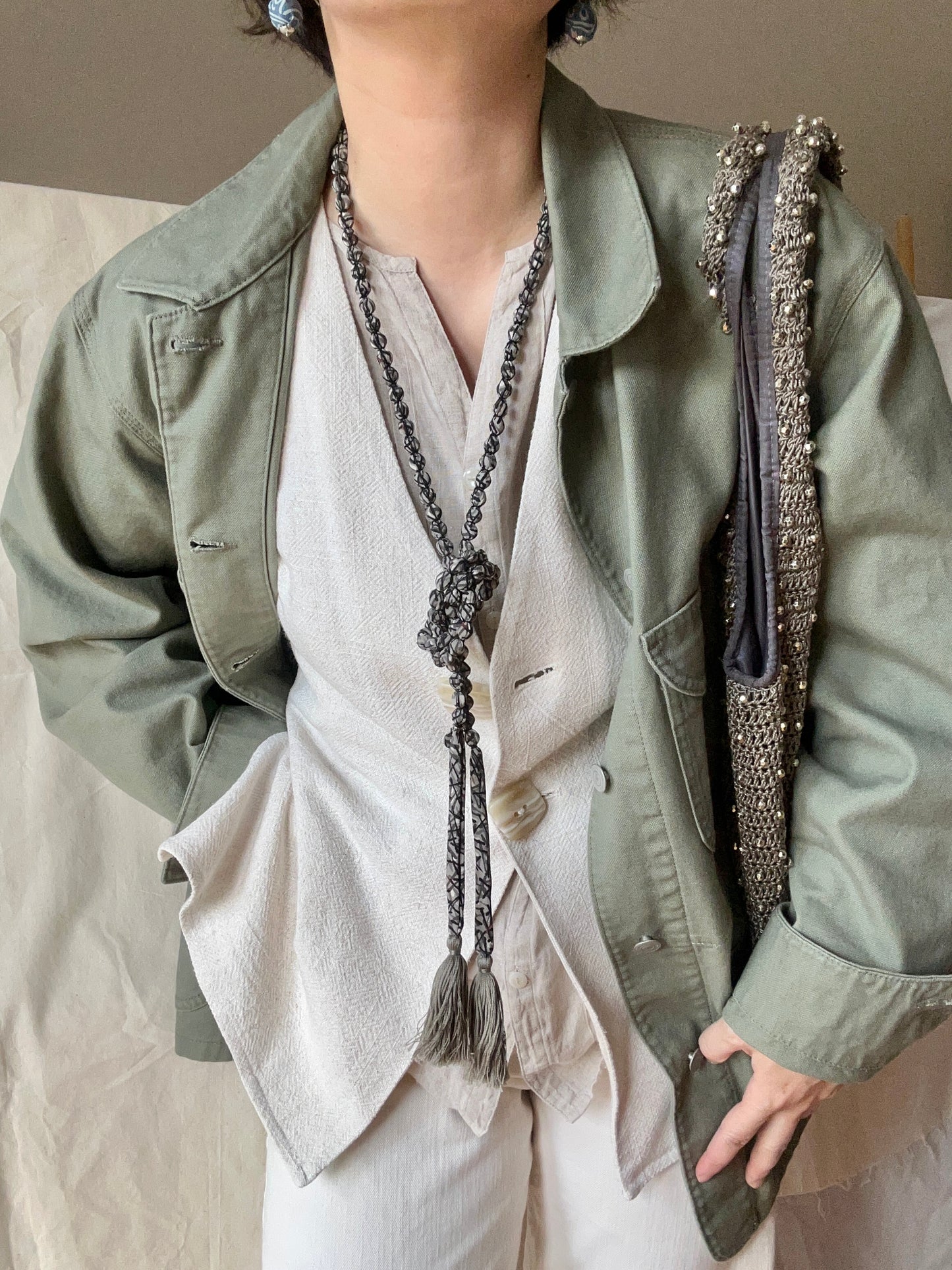 Collier SAKURAKA - Gris galet