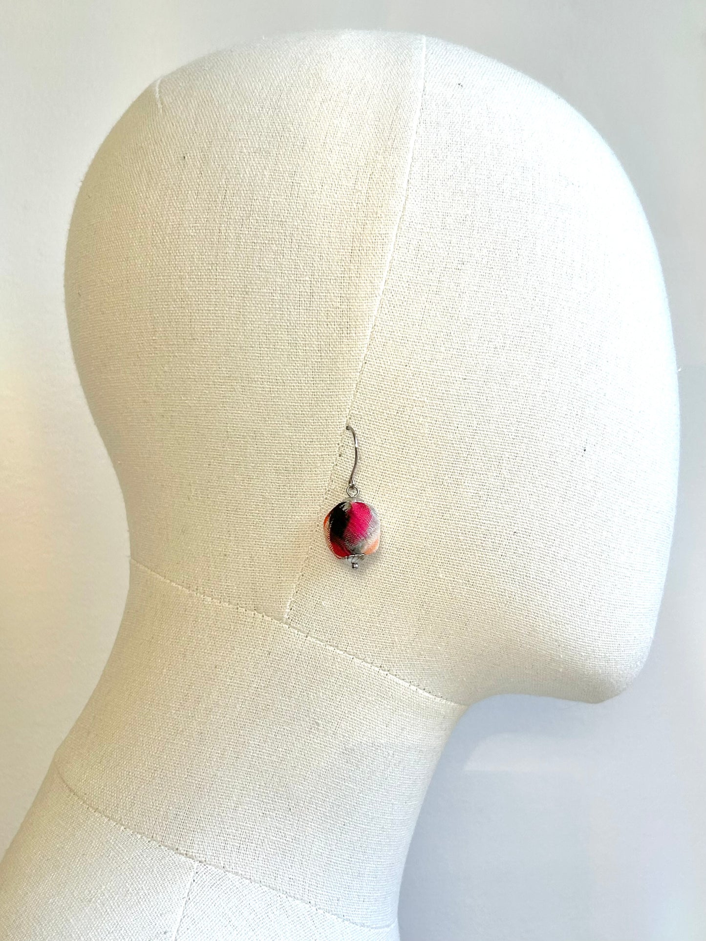 Boucles d'oreilles KIRA - Marbre cramoisi
