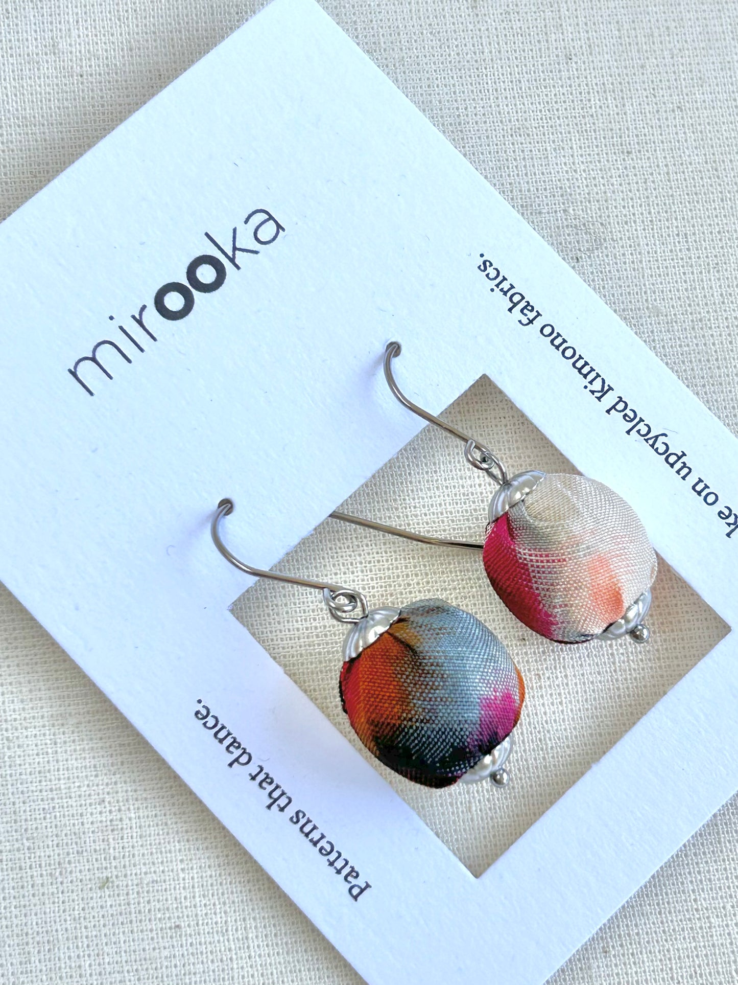 Boucles d'oreilles KIRA - Marbre cramoisi