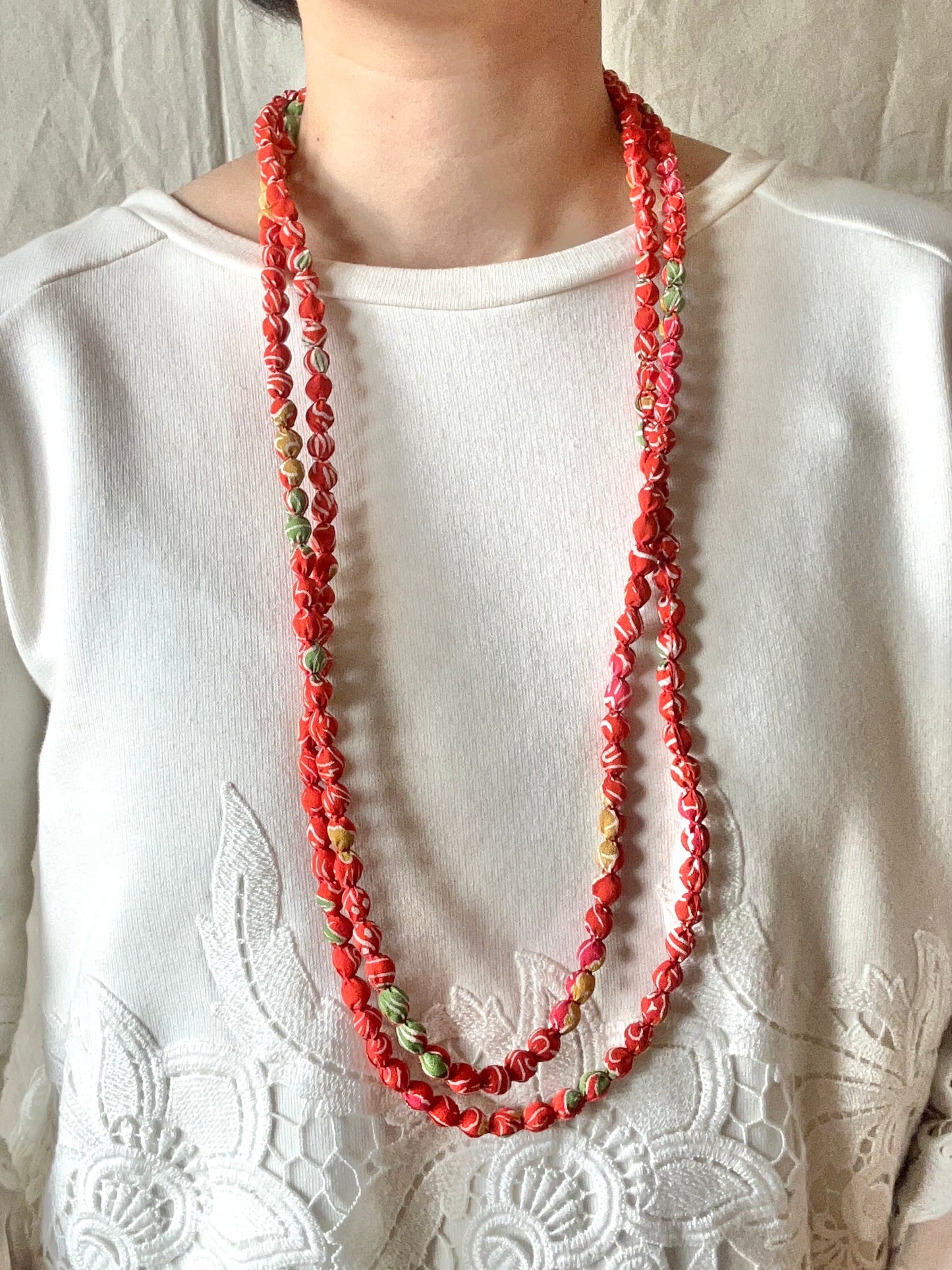 FUJI Necklace -Scarlet Kiku