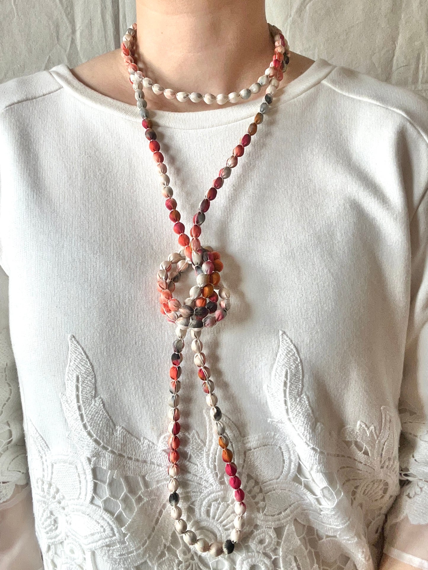 FUJI Necklace -Crimson Marble