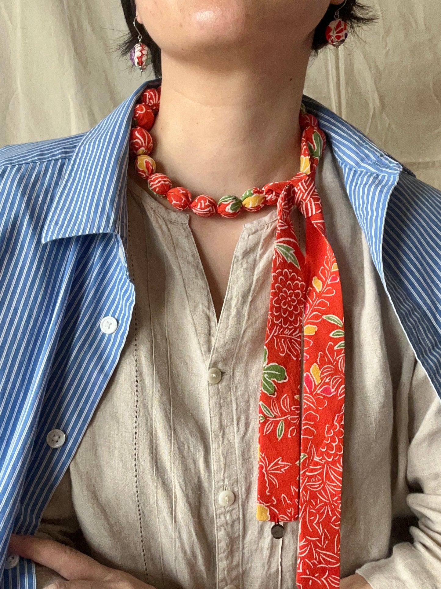 KIRA Necklace -Scarlet Kiku