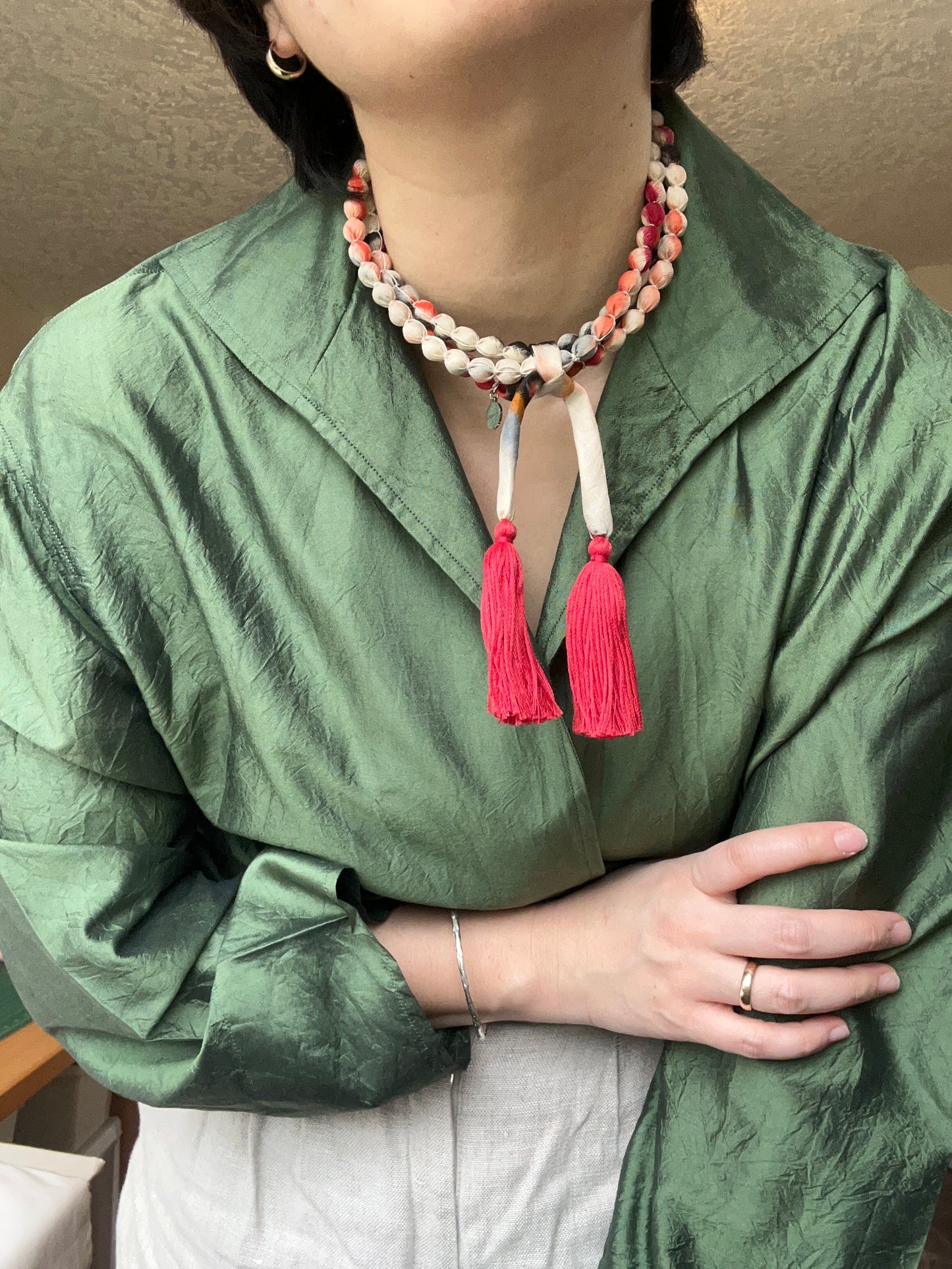 SAKURAKA Necklace -Crimson Marble