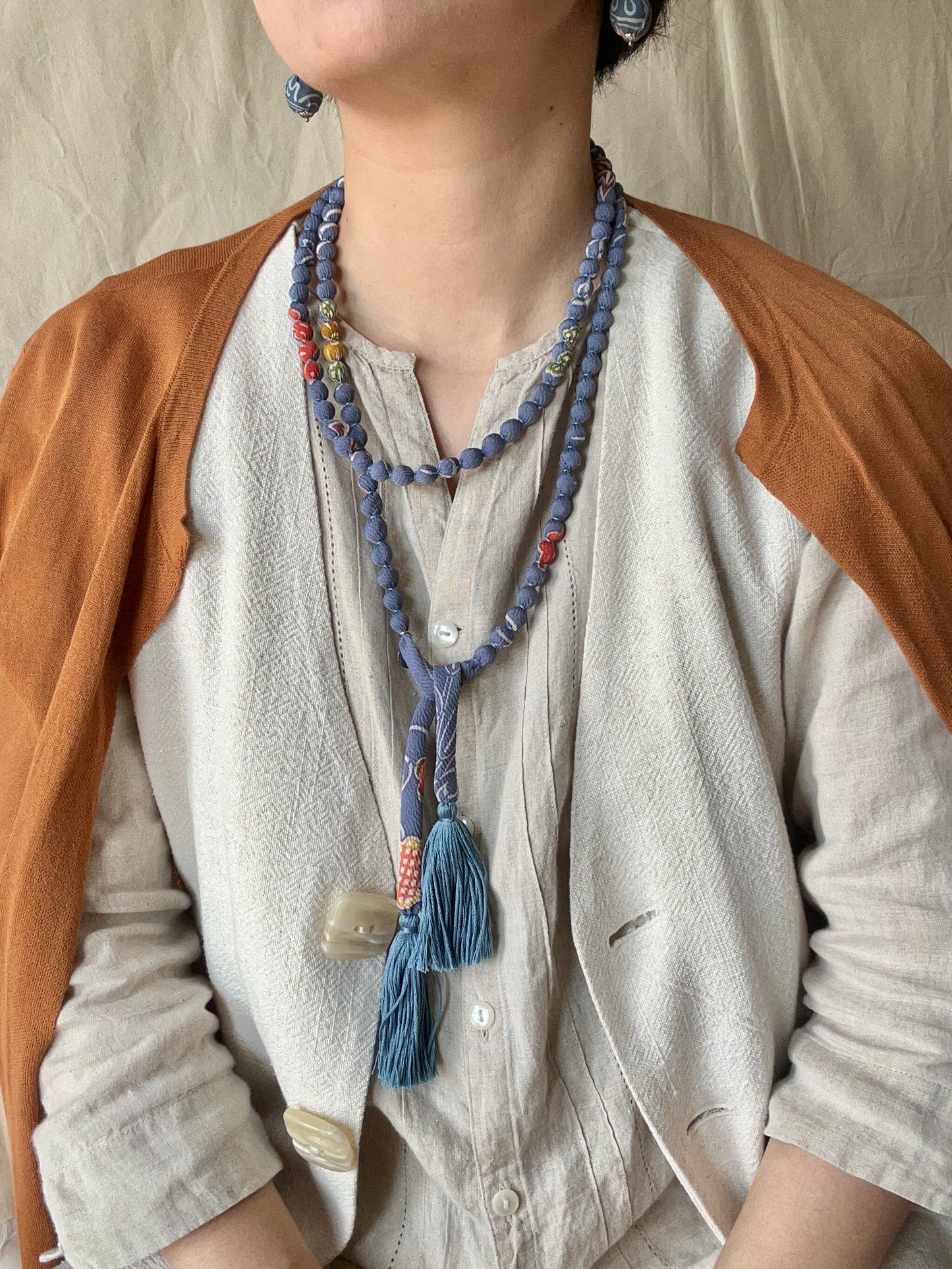 SAKURAKA Necklace -Misty Blue