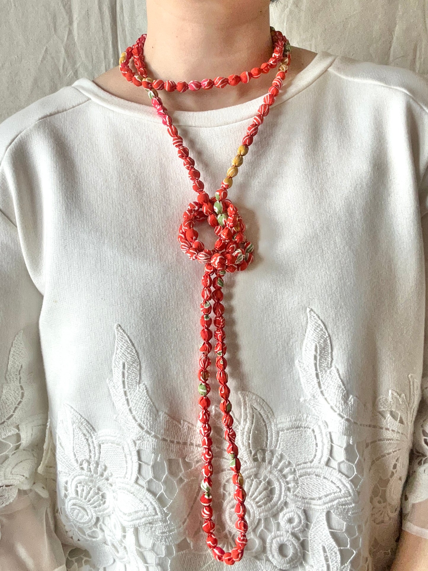 FUJI Necklace -Scarlet Kiku