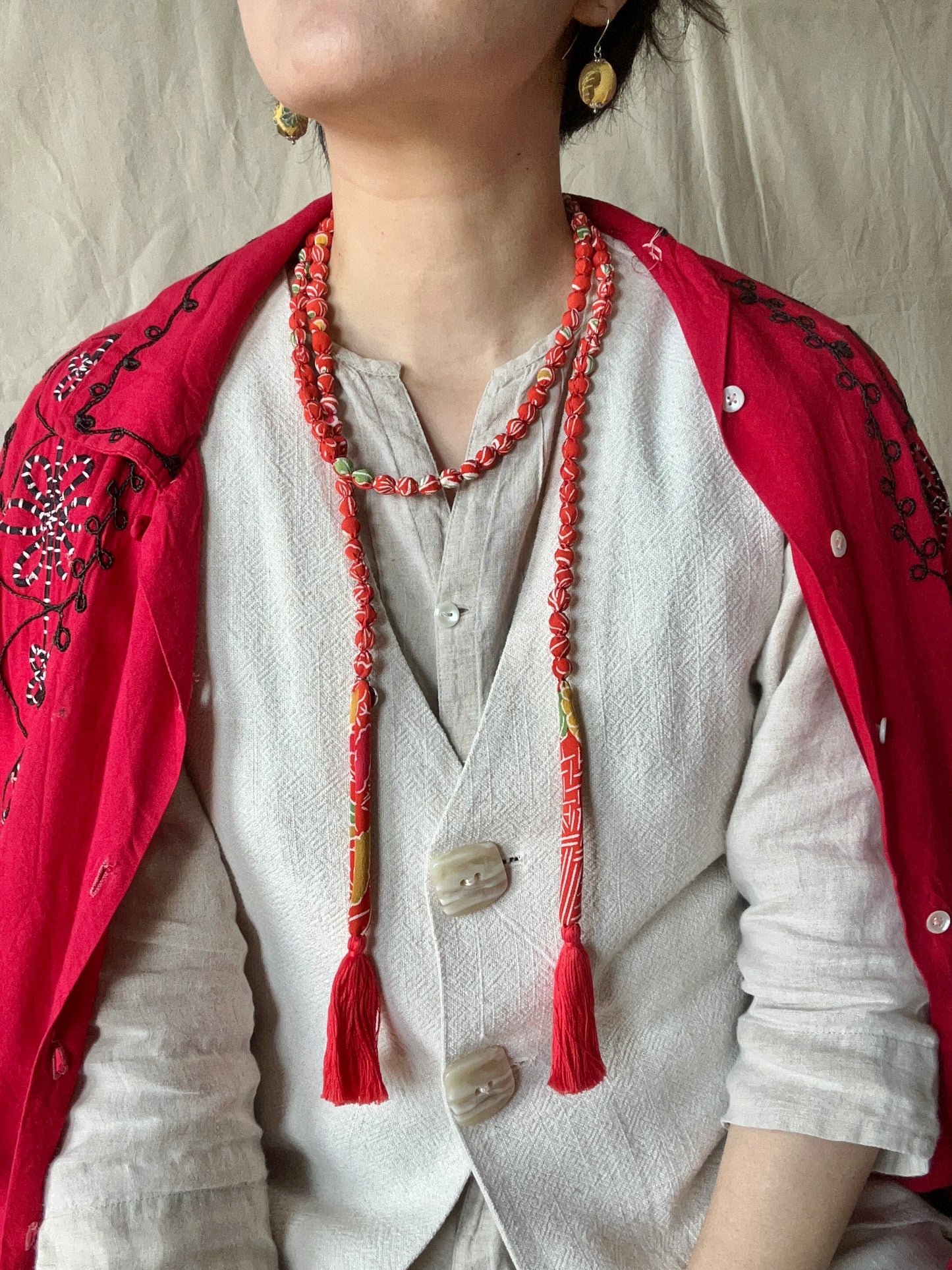 Collier SAKURAKA - Kiku écarlate