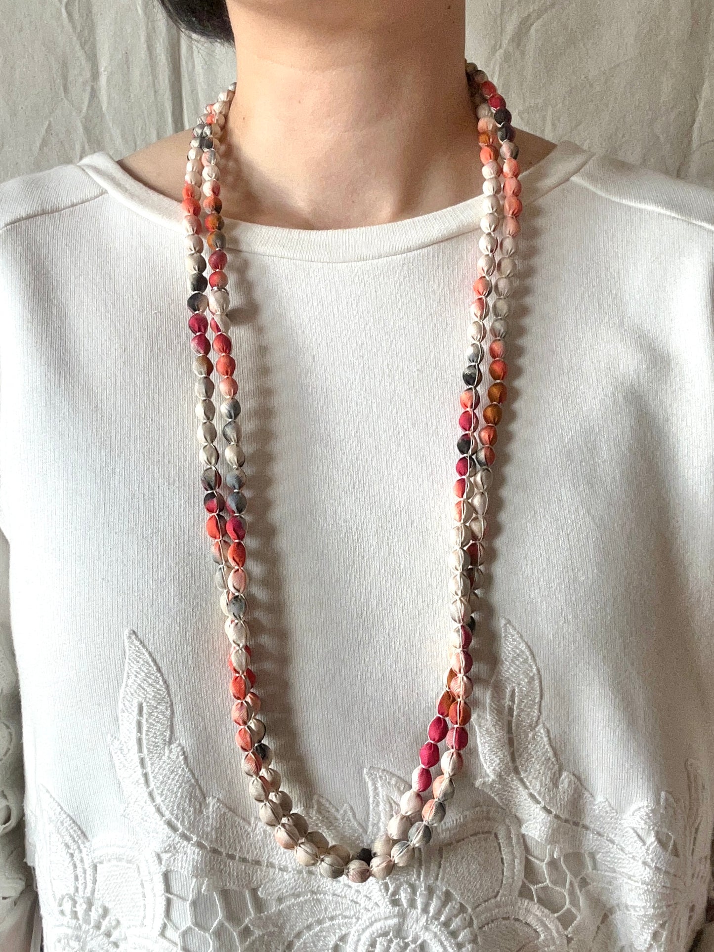 FUJI Necklace -Crimson Marble