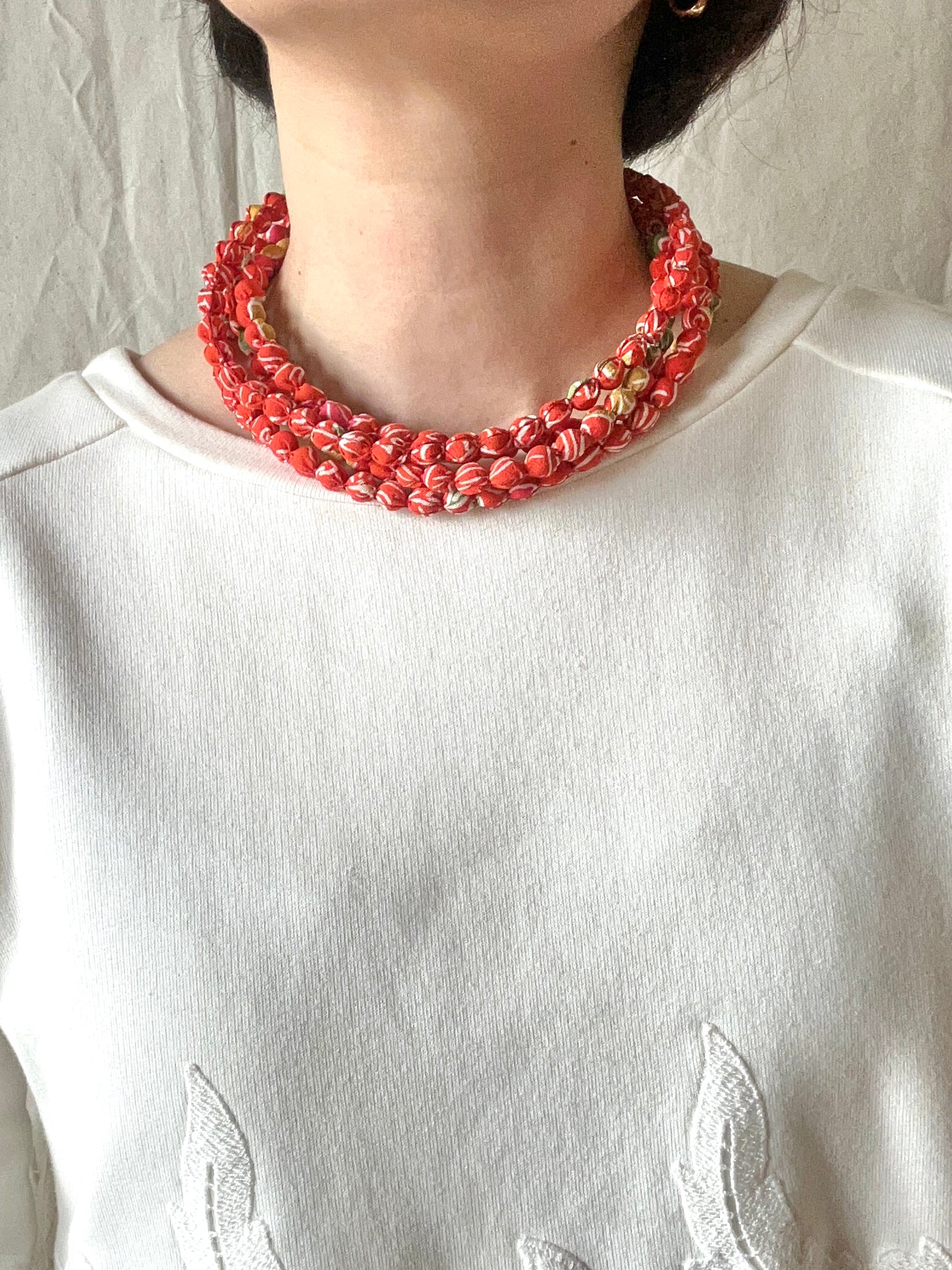 FUJI Necklace -Scarlet Kiku