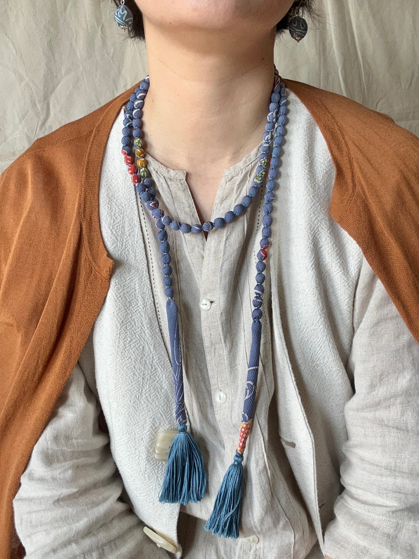 SAKURAKA Necklace -Misty Blue