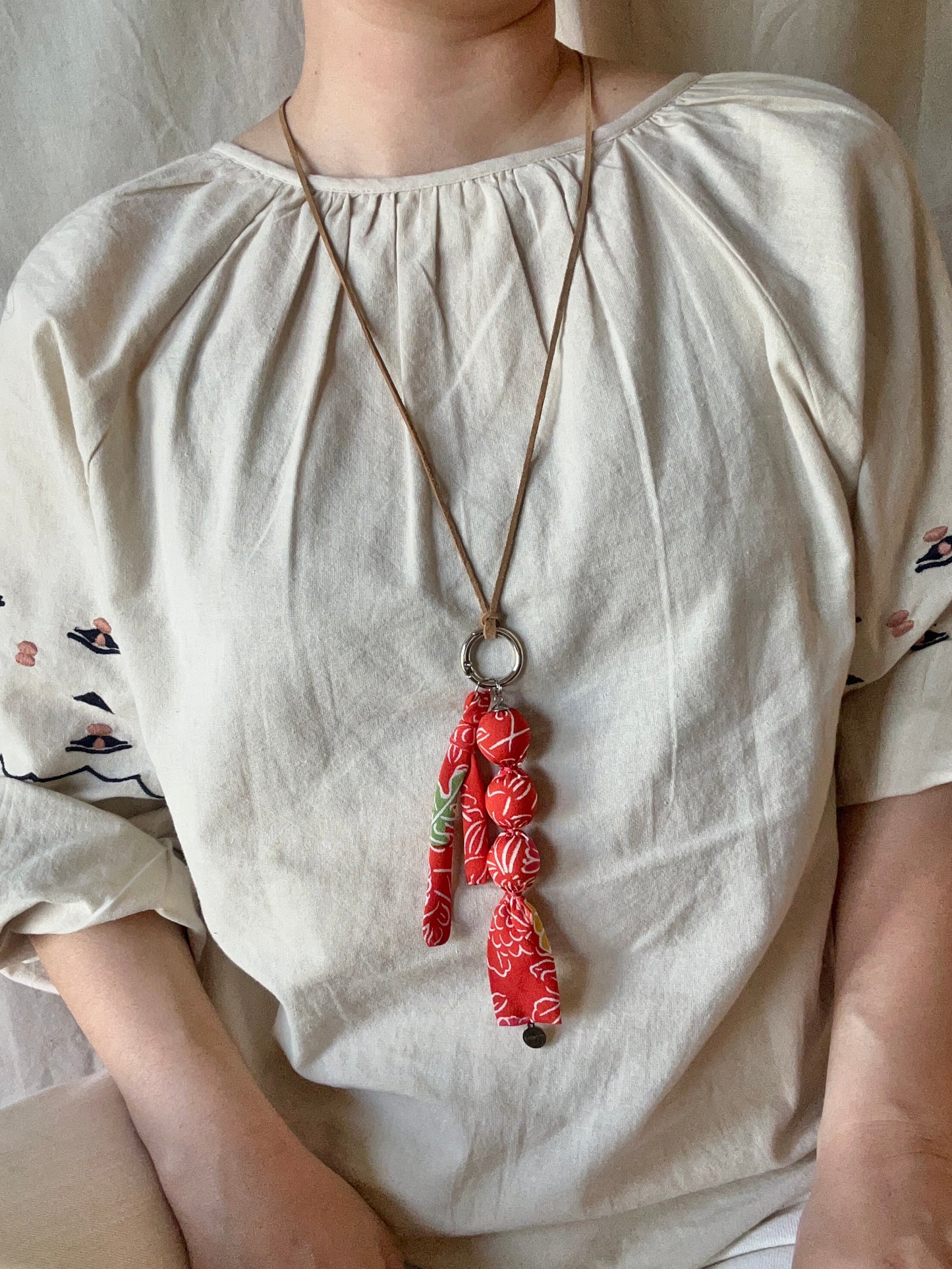KIRA Necklace Charm -Scarlet Kiku