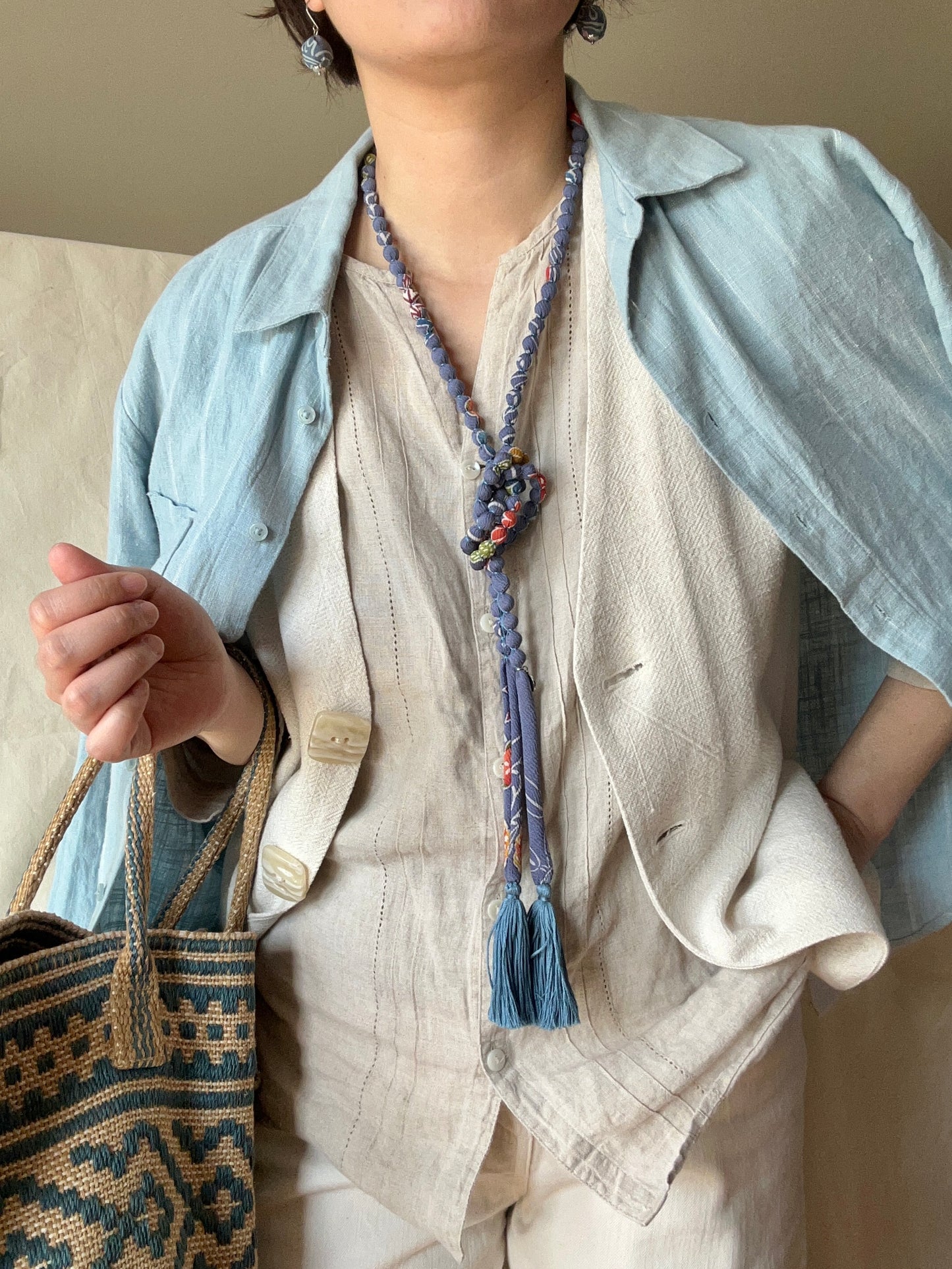 SAKURAKA Necklace -Misty Blue