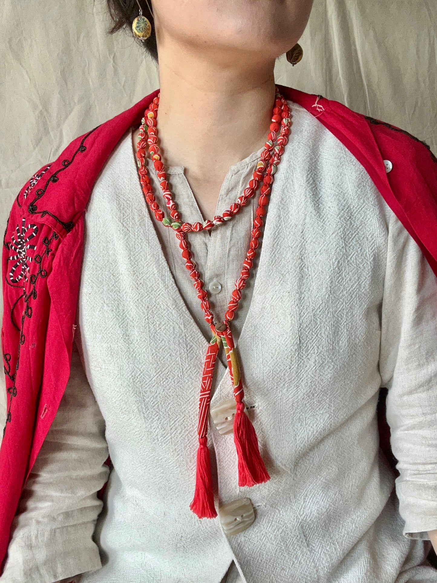 Collier SAKURAKA - Kiku écarlate