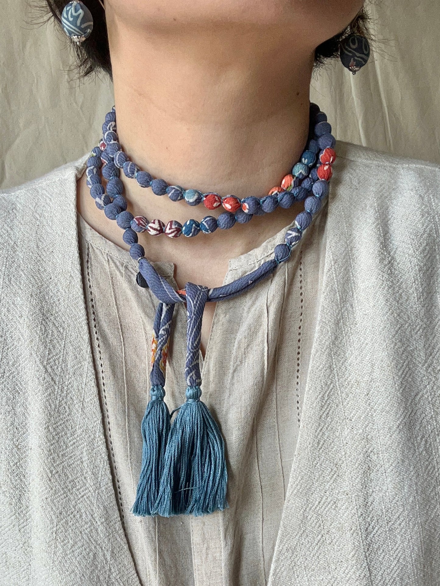 SAKURAKA Necklace -Misty Blue