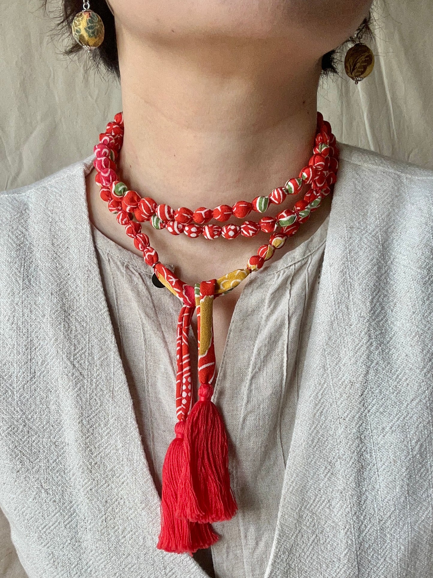 Collier SAKURAKA - Kiku écarlate